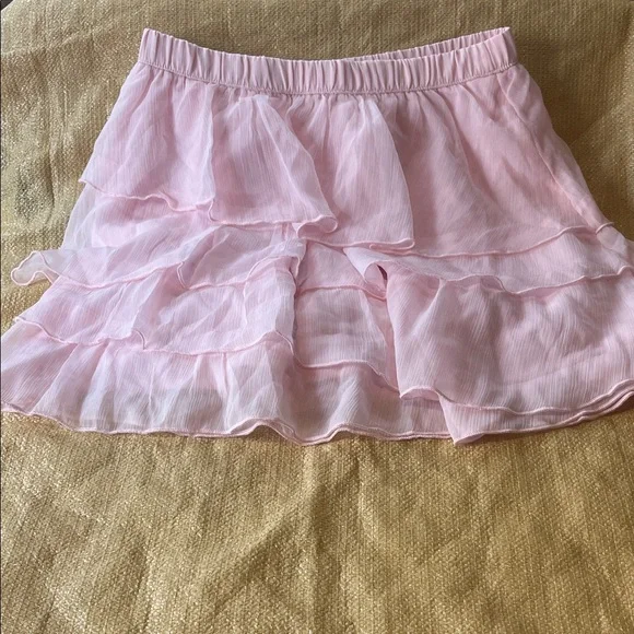 Abercrombie Kids Light Pink Ruffled Mini Skirt - Picture 3 of 4